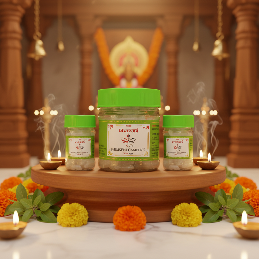 Bhavani Bhimseni Kapur Jar Pack Size Options