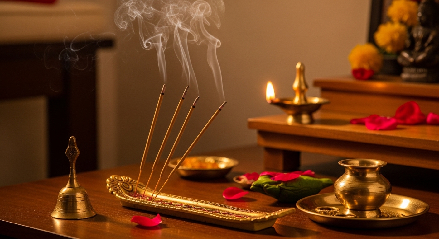 Rose Fragrance Agarbathi for Peaceful Pooja at Home