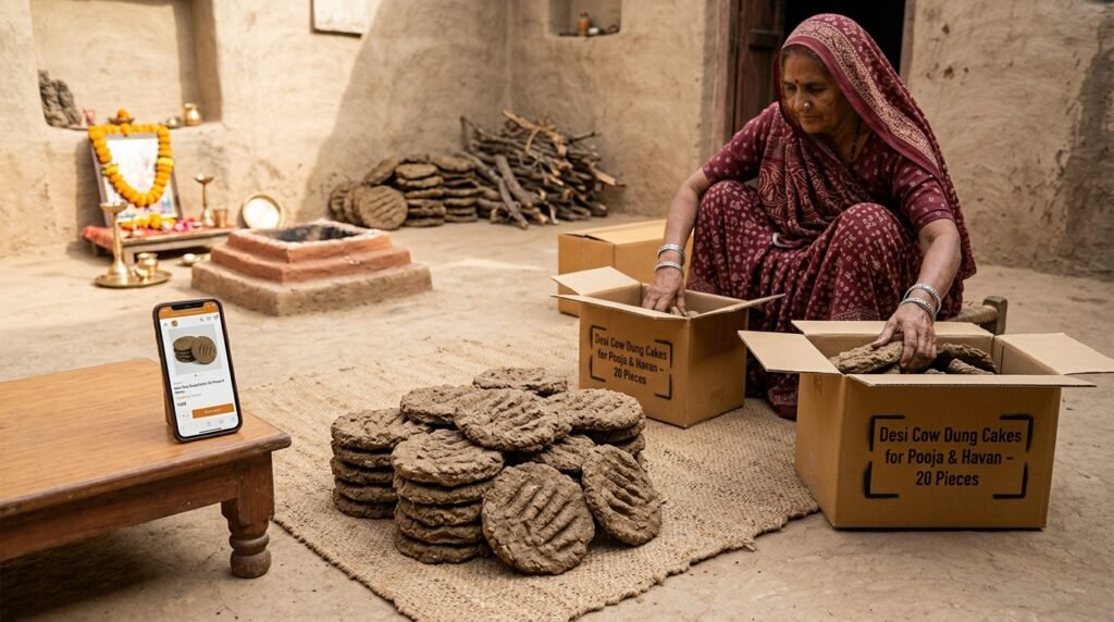 Cow Dung Cakes Online for Traditional Pooja & Havan